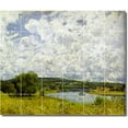 thumbnail image 1 of Ceramic Tile Mural-Alfred Sisley Landscapes Painting 132. 25.5" w x 21.25" h using (30) 4.25 x 4.25 ceramic tiles, 1 of 3