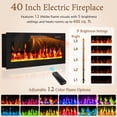 thumbnail image 3 of Waleaf 70" Fluted TV Stand with 40" Electric Fireplace, Mid Century Modern Entertainment Center for TVs Up to 80", Sliding Door Media Console for Living Room, Bedroom, 3 of 8