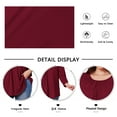 thumbnail image 3 of Womens Plus Size Tunics Loose Fit 3/4 Sleeve Tops Pleated Solid Casual Red Blouses, 3 of 7