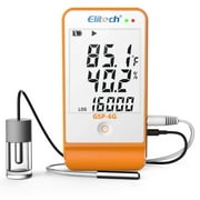Elitech Thermometer Digital Data Logger Temperature Humidity with Glycol Bottle Detachable Buffered Probe, 5 Pack