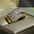 thumbnail image 3 of Gorgeous 925 Silver Ring Gift Cubic Zircon Wedding Women Party Jewelry Sz 6-10, 3 of 6