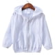 thumbnail image 3 of Abrigo para niños Chaqueta con capucha de algodón con protección solar para bebé niña niño, blanco, 120 cm Advancent AP001415-18, 3 of 7