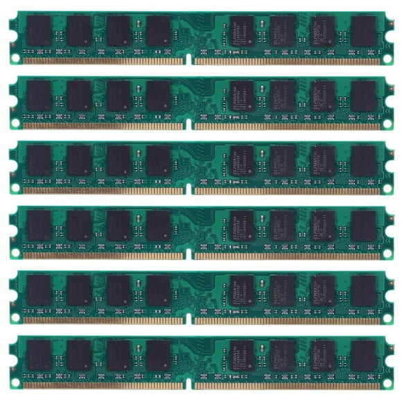 6X DDR2 800Mhz PC2 6400 2 GB 240 Pin for Desktop RAM Memory,6 x RAM memory,Green