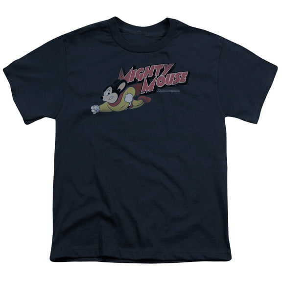 Mighty Mouse - Mighty Retro - Youth Short Sleeve Shirt - Large