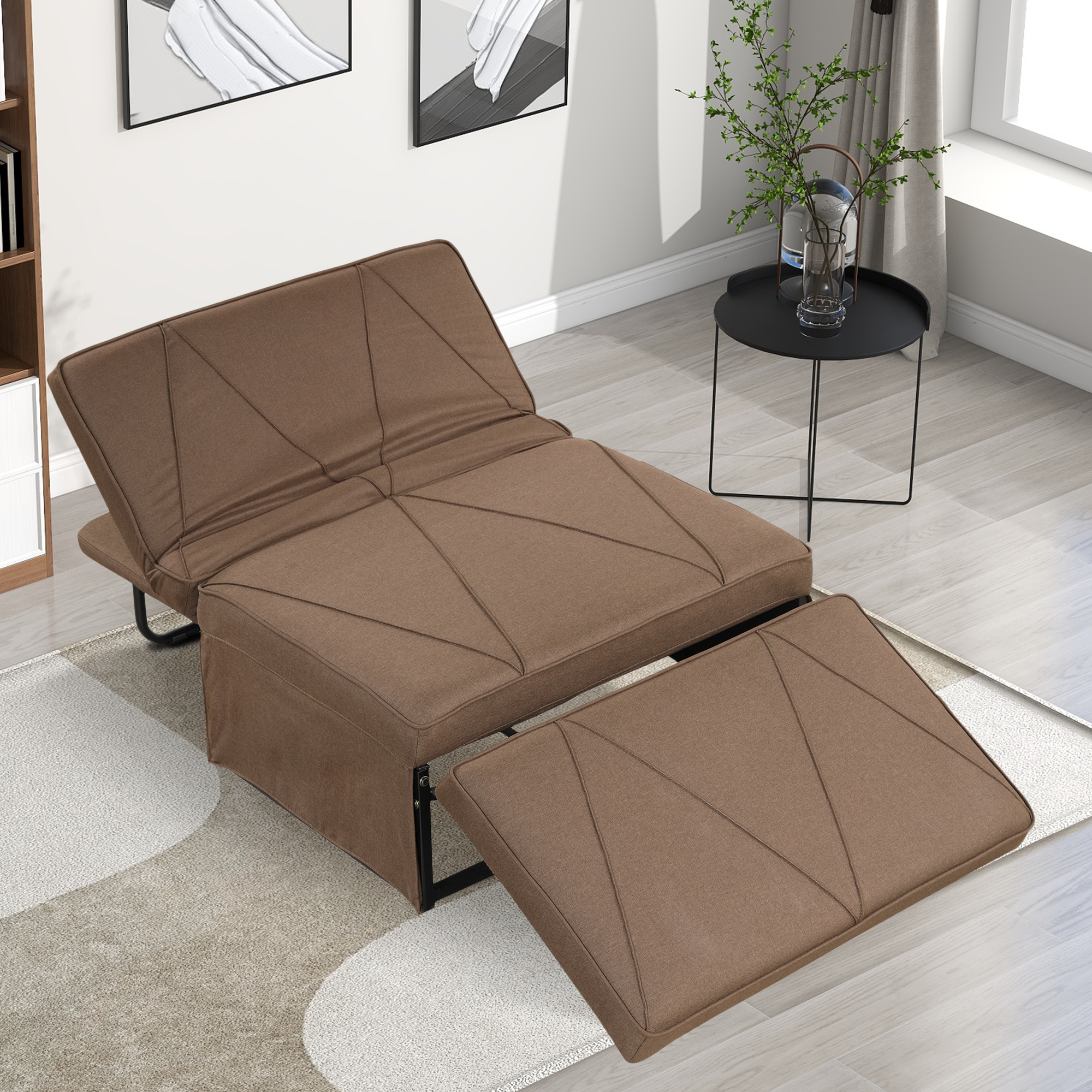 Sofa Bed,4in1Folding Ottoman Sofa Bed Sleeper Chair Convertible Chair