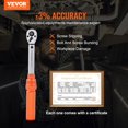 thumbnail image 2 of VEVOR 1/4 3/8 & 1/2 inch Drive Click Torque Wrench 10-250in.lb Dual-Direction Mechanical Dual Range Kit with Adapters Black - 20-200in.lb, 2 of 5