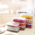 thumbnail image 1 of Fiudx Caja de Almacenamiento para Refrigerador, Plástico Transparente, Gran Capacidad, Tapa para Mantener La Frescura con Escurridor, Apta para Alimentos, Ideal para Refrigerador, Solución de Almacen, 1 of 7