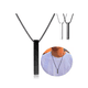 thumbnail image 2 of Collar Hombre Barra Rectangular Negra, 2 of 4