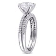thumbnail image 4 of Everly Women's Created Moissanite and Diamond 14k White Gold Bridal Set, 4 of 6