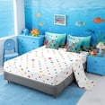 thumbnail image 5 of Manfei Oil Painting Underwater Seal Twin Bedding Sets for Kids Boys and Girls, Ocean Animal Print Bedding Comforter Set, Polka Dots Reversible 7 Pieces, 5 of 6