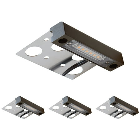 

GKOplus 4 Inches LED Hardscape Light Paver Wall Light 2W 2700K LED Light Source Outdoor Step Light Solid Powder Coated Die-cast Aluminum Housing Low Voltage 12V AC/DC Pack of 4 UL Listed