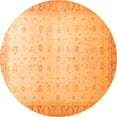 thumbnail image 1 of Ahgly Company Indoor Round Oriental Orange Traditional Area Rugs, 3' Round, 1 of 4