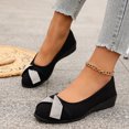 thumbnail image 6 of BOERTEU Women Rhinestone Wedge Slip On Dress Shoes, 6 of 9