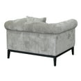 thumbnail image 4 of Armen Living Glamour Tufted Fabric Upholstered Accent Chair in Black and Beige, 4 of 5