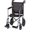 thumbnail image 1 of NOVA Medical Products Lightweight Transport Chair with Locking Hand Brakes, Blue, 1 of 4