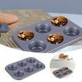 thumbnail image 2 of Walbest Non Stick 6 Cup Cupcake Baking Pan Cake Tray Cup Cakes Mini Bun Bakeware Tool Lasagna Tray Pot And Pan Organizer Rack Ceiling Pan Roasting Rack Spray in Bed Liner Aluminum Bread Pans for, 2 of 4