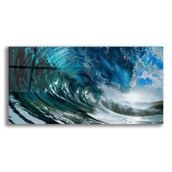 Epic Art 'The Wave' by Photoinc Studio, Acrylic Glass Wall Art, 48"x24"