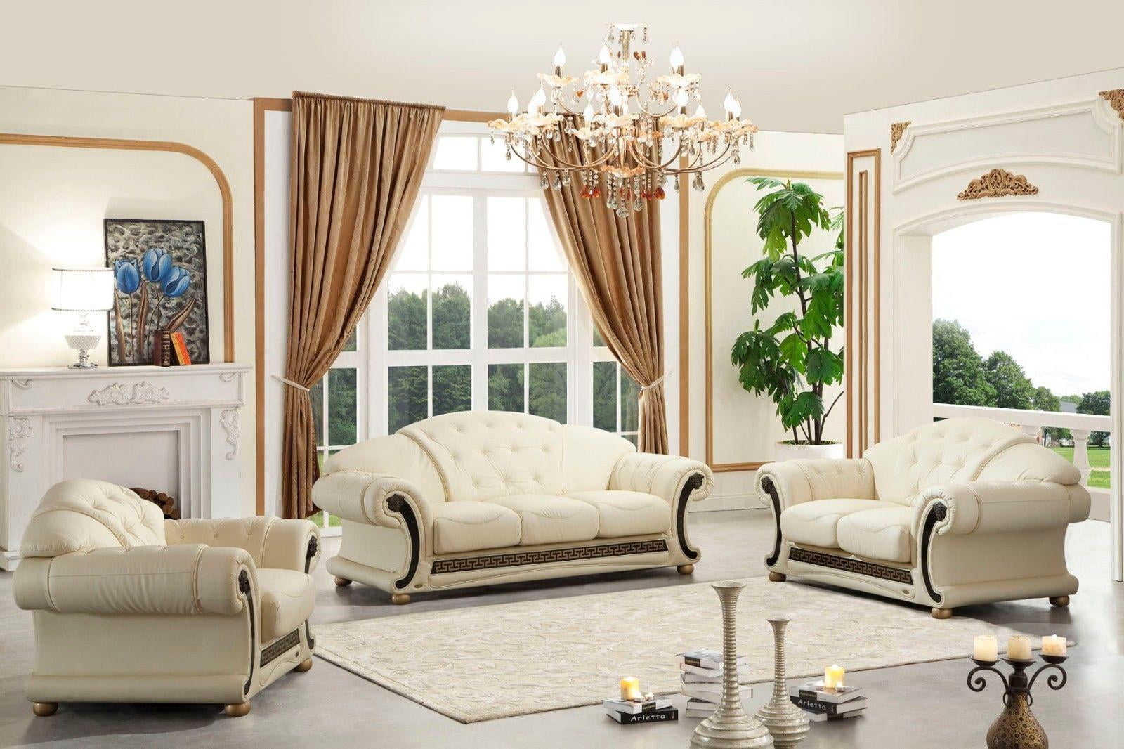 Genuine Leather Sofa Loveseat Chair Set, Leather Couch And Loveseat Sets