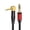 30cm, variant on YIEMEEN 1/4inch Instrument Cable 6.35mm Male Stereo Interconnection Cord 3.5mm Line