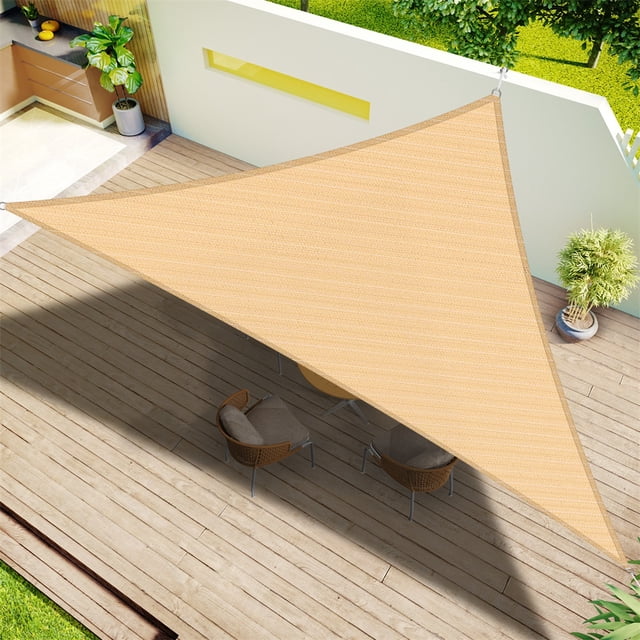 SOPOTUTU De Triangular Beige Para Patio Y Jardín Con Tela Impermeable Y Duradera