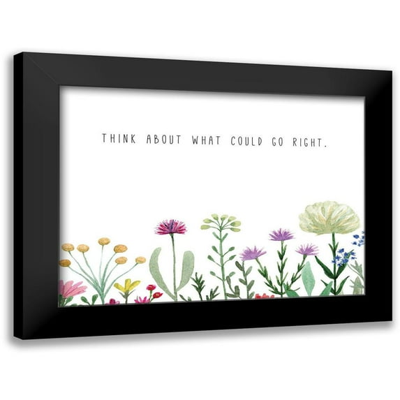 JMB Designs 24x19 Black Modern Framed Museum Art Print Titled - Think About What Could