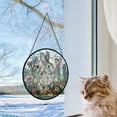 thumbnail image 5 of Cute Bunny Stained Glass Window Hanging, Celebration Hanging Decor, Mother’S Day Ornament, Love Day Home Decor, Christmas Decoration Gift, Commemorative 2025, 5 of 6