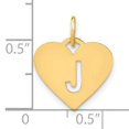 thumbnail image 4 of 14k Yellow Gold Heart Cut-Out Letter J Initial Pendant, 4 of 4