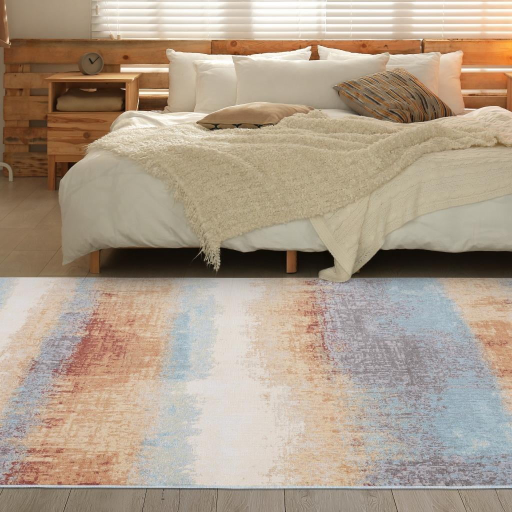 Luxe Weavers Distressed Abstract Multicolor 8x10 Indoor Outdoor Area Rug Patio Carpet