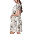 thumbnail image 2 of Vsdgher Chiot pour Femmes Été 2025 Robes Midi Décontractées Légères Manches Courtes Col Rond Robe de Plage, 2 of 6