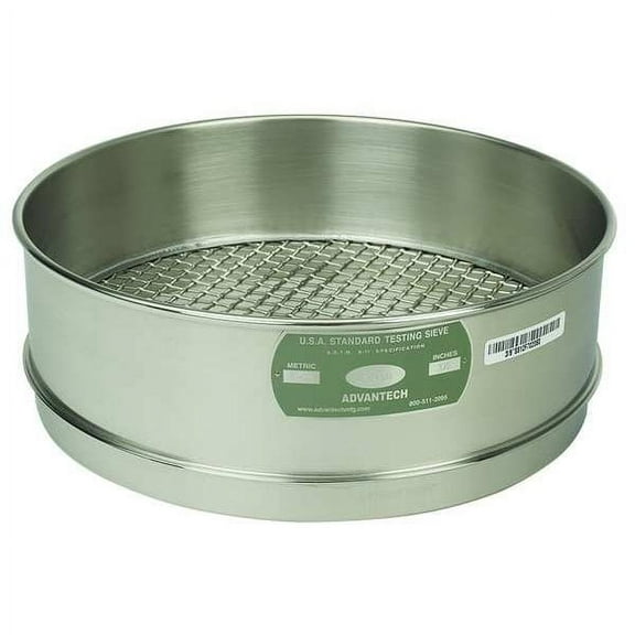 Advantech Sieve, No 30, S/S, 12 In, Full Ht 30SS12F