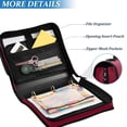 thumbnail image 4 of Haosy 3 Ring Zipper Binder with Shoulder Strap Waterproof Trapper Keeper 2 Inch D-Ring 500 Sheets Capacity, Burgundy, 4 of 8