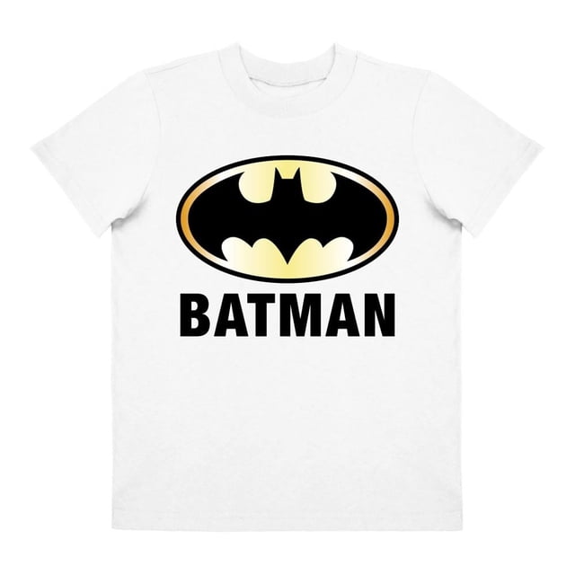 Playera Para Niño Warner Bros Batman Cuello Redondo Manga Corta Talla 6 Blanco