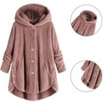 thumbnail image 4 of Women's Casual Warm Faux Shearling Coat Jacket Autumn Winter Long Sleeve Lapel Fluffy Fur Outwear, 4 of 9