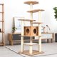 thumbnail image 4 of Árbol para Gatos Costway 176 cm Actividad Multinivel con Casita Rascador Plataformas Columnas de Cuerdas de Sisal, 4 of 9