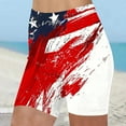 thumbnail image 2 of Saving Sales! lcziwo No Seam High Waist Biker Shorts for Women 4th of July Patriotic Yoga Workout Legging Shorts USA Flag Graphic Cute Short Leggings Red XXL, 2 of 6