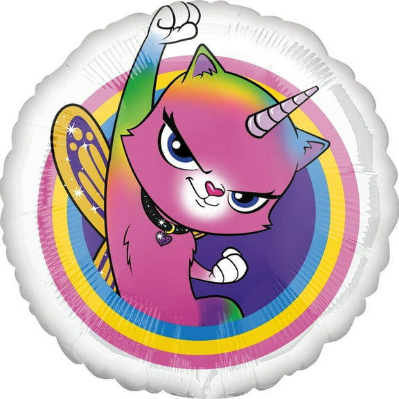 Rainbow Unicorn Kitty Balloon 18"