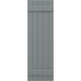 thumbnail image 5 of Ekena Millwork 17 1/2"W x 67"H Americraft Five Board (2 Batten) Exterior Real Wood Joined Board-n-Batten Shutters (Per Pair), Ocean Swell, 5 of 10