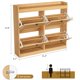 thumbnail image 5 of Yeshouse Zapatero independiente de madera con 4 cajones abatibles profundos, puerta de ratán y estantes ajustables de 3 niveles, organizador para entrada y pasillo, 5 of 7