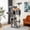 Grey, variant on Merrland 73" Large Cat Tree Tower for Indoor Cats, Fan-Shaped Base Multi-Level Cat Condo with Top Perches, Cat Baskets & Sisal Scratching Posts, Leopard Print