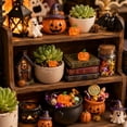 thumbnail image 4 of Barsme Halloween Luminous Mini Pumpkins Figurines,Resin Miniature Pumpkin Figures Decor Glow in The Dark for Halloween Thanksgiving Home Cake Decor F, 4 of 5