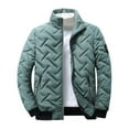 thumbnail image 6 of YueHuiYing Men's Fashion Solid Colo Jackets Winter Full Zipper Outwear Casual Windproof Bomber Varsity Coat, 6 of 7