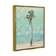 thumbnail image 4 of Stupell Industries Glam Pattern Palm Tree Botanical & Floral Painting Gold Floater Framed Canvas Art Print Wall Art, 25 x 31, 4 of 10