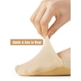 thumbnail image 6 of PULLIMORE 3 Pairs No Show Socks For Women, Cotton Invisible Socks Low Cut Liner Non Slip Socks (Skin Color), 6 of 8