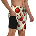 thumbnail image 3 of Goofa Fruit Apples Printed Men's Swim Trunks Board Shorts Quick Dry Mens Swimming Trunks with Compression Liner,Breathable Fit Hawaii Beach Shorts-Small, 3 of 9
