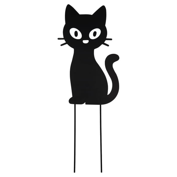 Metal Cat Yard Stake Outdoor Decoration, Black, 18.25", Halloween by Way To Celebrate