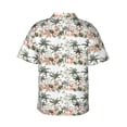 thumbnail image 3 of Daiia Flamingo Palm Trees Hawaiian Shirt for Men Gentle Cotton Regular Short Sleeve Casual-3X-Large, 3 of 9