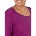 thumbnail image 5 of Terra & Sky Women's Plus Size Scoop Neck Shirred T-Shirt, 5 of 7