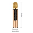 thumbnail image 2 of Micrófono de karaoke Sonido estéreo Inalámbrico Bluetooth 4.2 KTV Condensador Micrófono de audio portátil, Dorado Monstrate EL5324-03B, 2 of 2