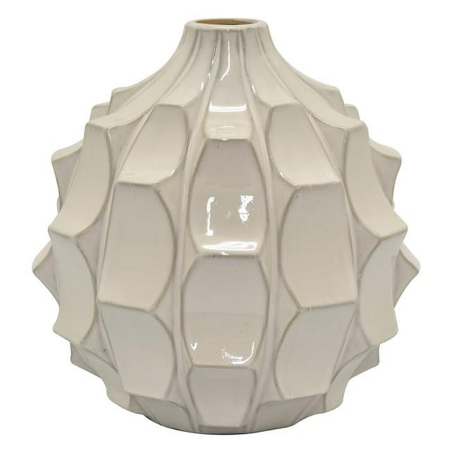 Plutus Brands PBTH93388 Vase in White - Porcelain