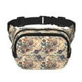 thumbnail image 1 of Balery Floral With Birds Mochila Cinturón para Mujeres y Hombres, Bolsa de Cintura Impermeable de Doble Capa con Correa, 1 of 9